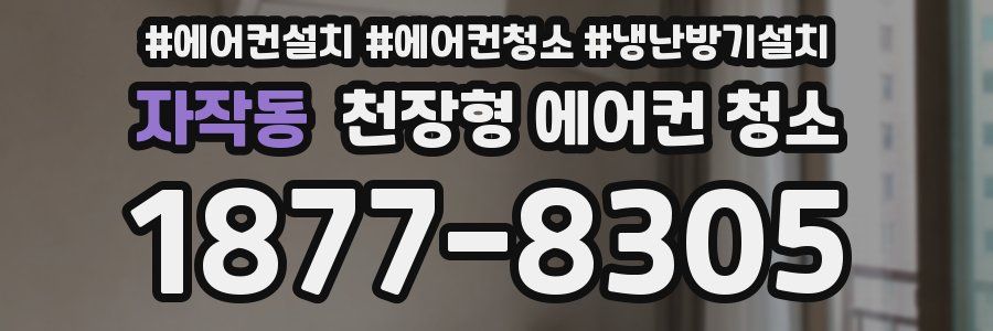 자작동 천장형 에어컨 청소