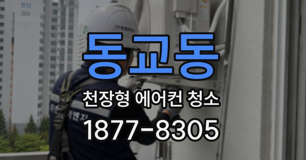 동교동 천장형 에어컨 청소