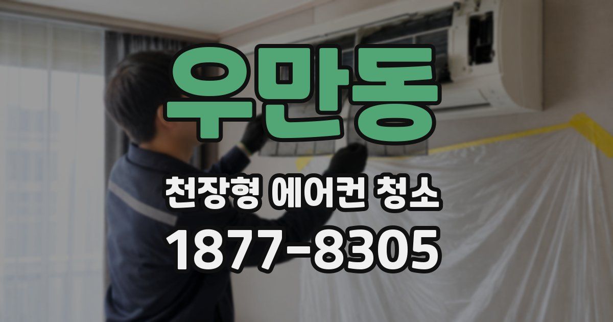 우만동 천장형 에어컨 청소