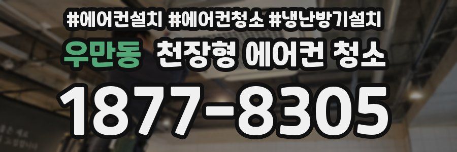 우만동 천장형 에어컨 청소