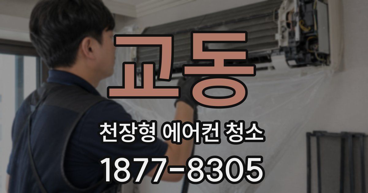 교동 천장형 에어컨 청소