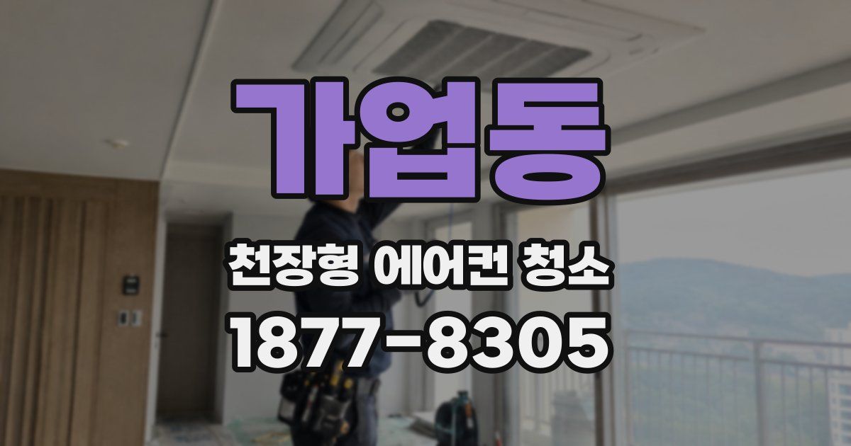 가업동 천장형 에어컨 청소