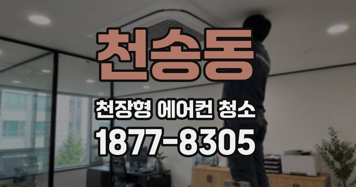 천송동 천장형 에어컨 청소