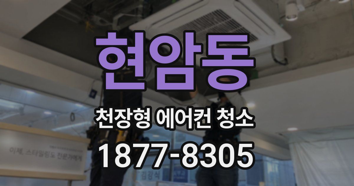 현암동 천장형 에어컨 청소