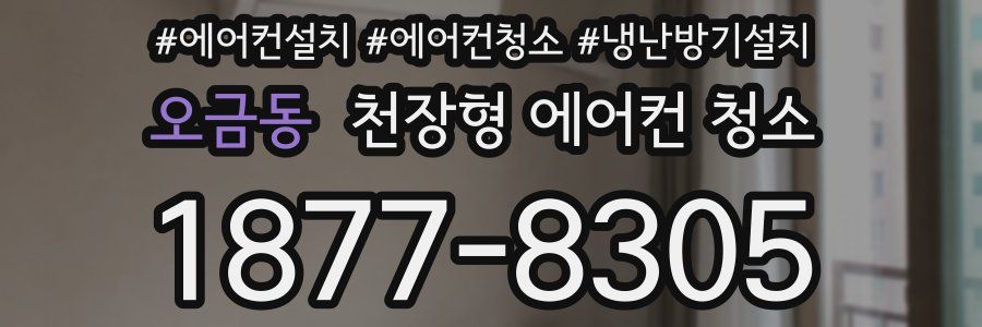 오금동 천장형 에어컨 청소