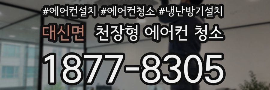대신면 천장형 에어컨 청소