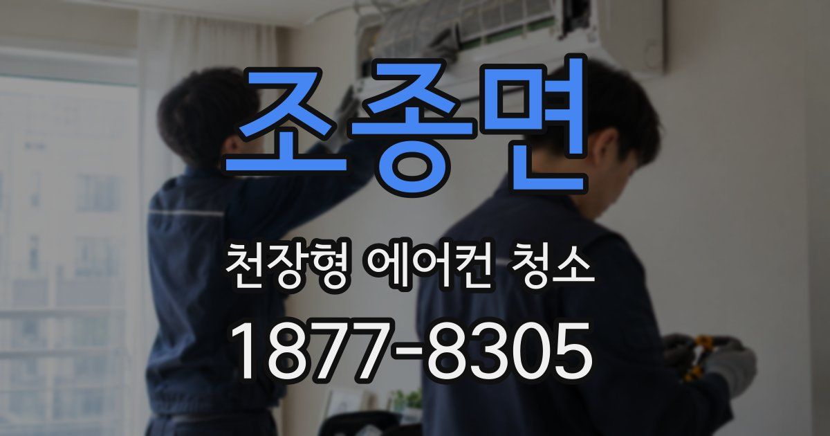 조종면 천장형 에어컨 청소