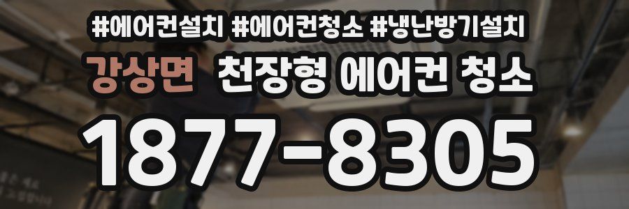 강상면 천장형 에어컨 청소