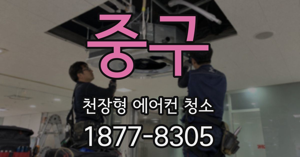 중구 천장형 에어컨 청소