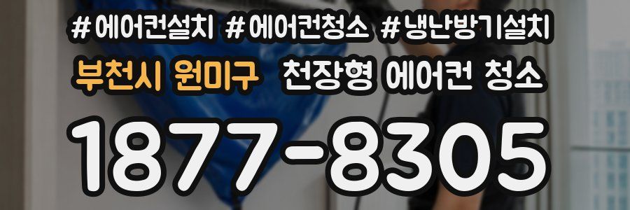 부천시 원미구 천장형 에어컨 청소