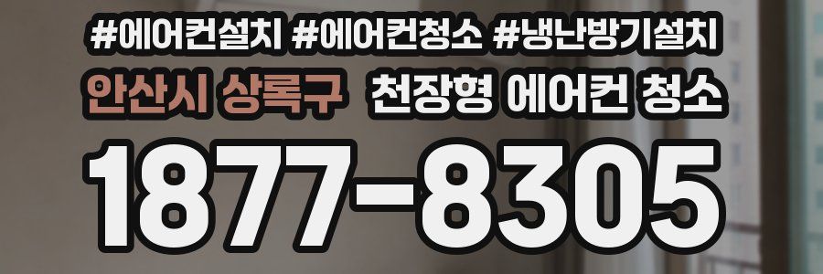 안산시 상록구 천장형 에어컨 청소