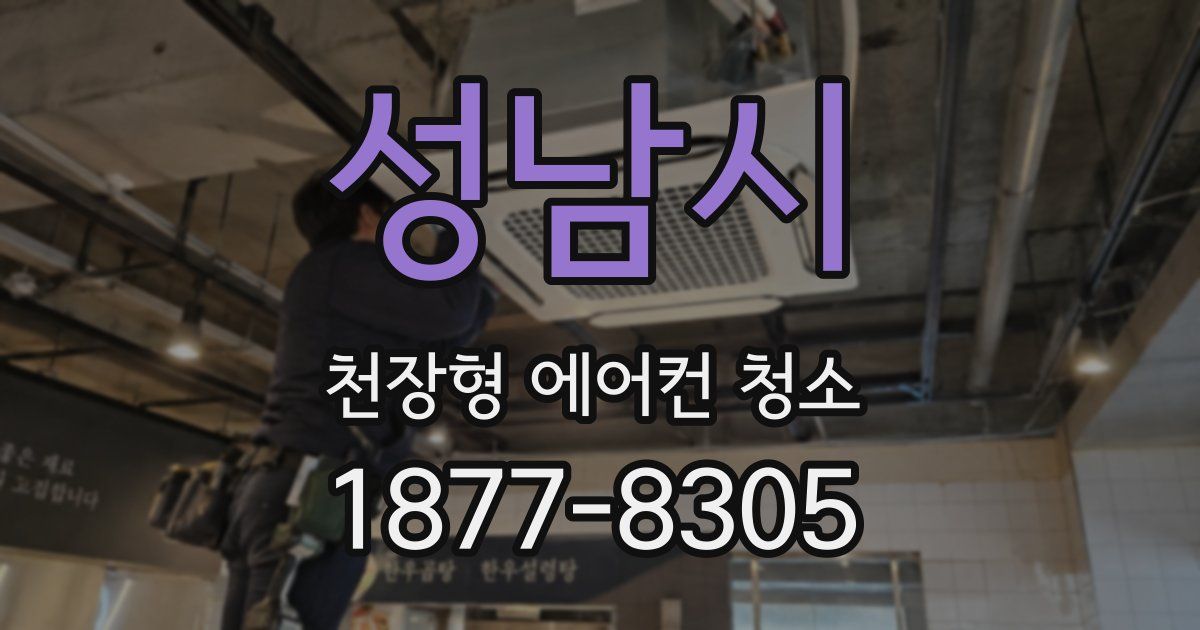 성남시 천장형 에어컨 청소