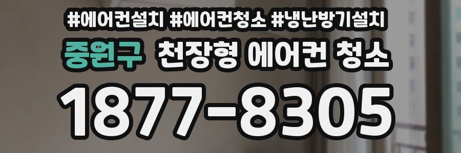 중원구 천장형 에어컨 청소