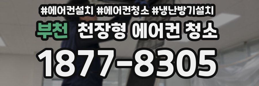 부천 천장형 에어컨 청소