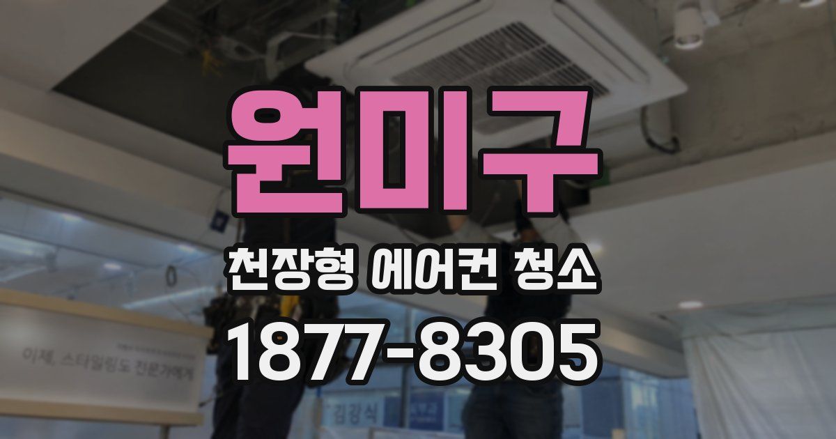 원미구 천장형 에어컨 청소