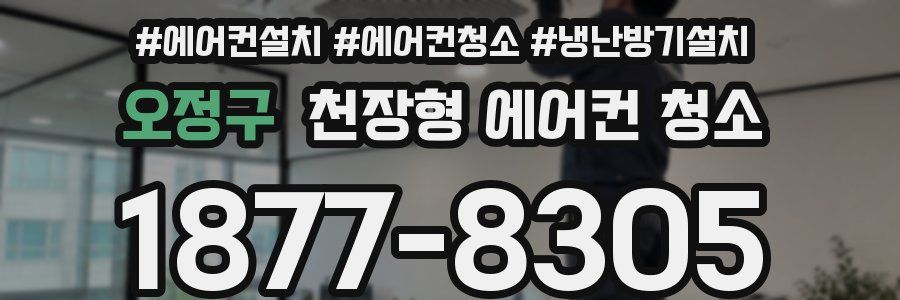 오정구 천장형 에어컨 청소