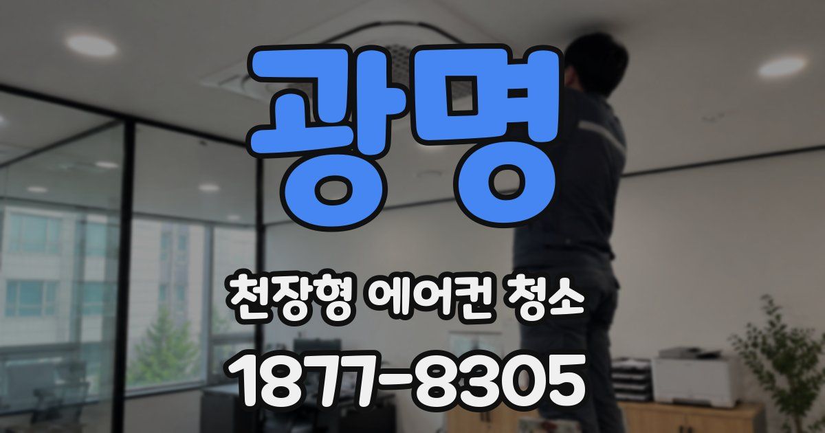 광명 천장형 에어컨 청소