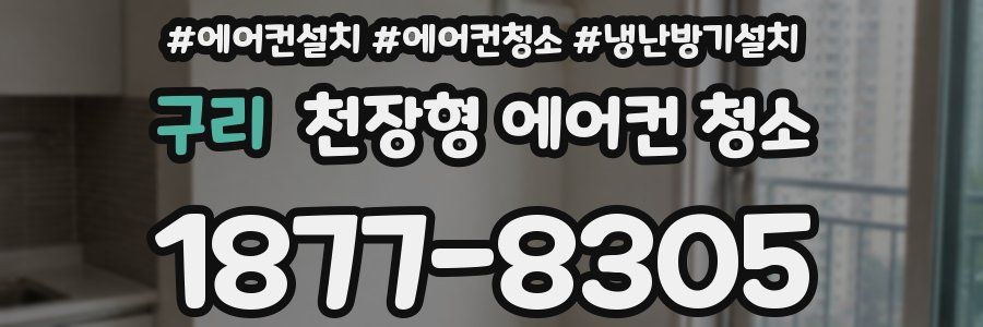 구리 천장형 에어컨 청소
