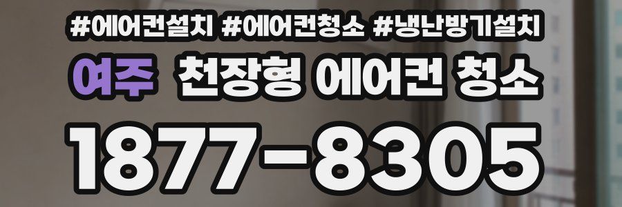 여주 천장형 에어컨 청소