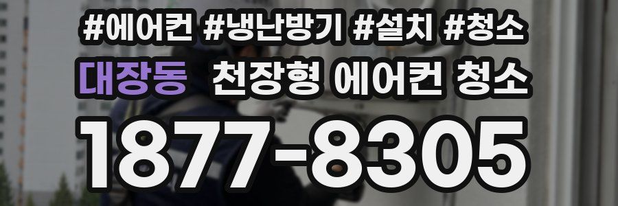 대장동 천장형 에어컨 청소