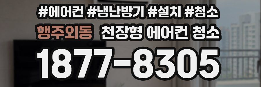 행주외동 천장형 에어컨 청소