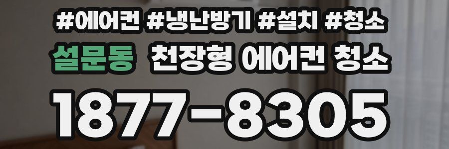 설문동 천장형 에어컨 청소