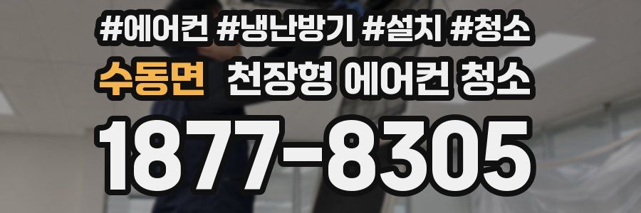 수동면 천장형 에어컨 청소