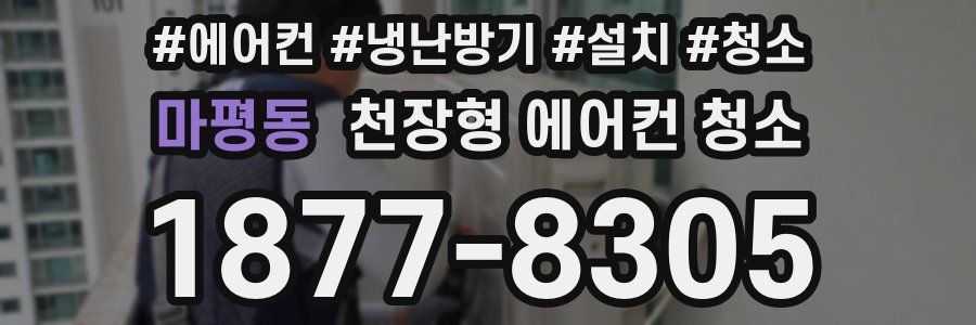 마평동 천장형 에어컨 청소