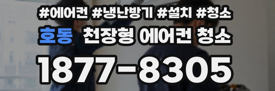 호동 천장형 에어컨 청소