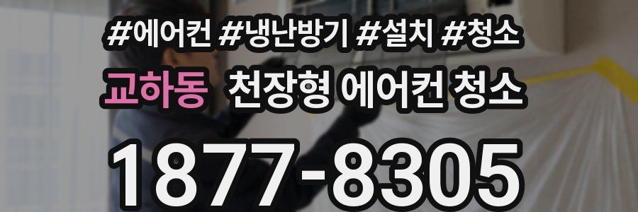 교하동 천장형 에어컨 청소