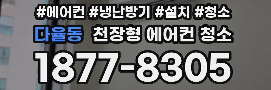 다율동 천장형 에어컨 청소