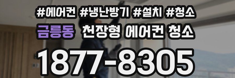 금릉동 천장형 에어컨 청소