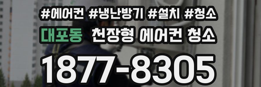 대포동 천장형 에어컨 청소