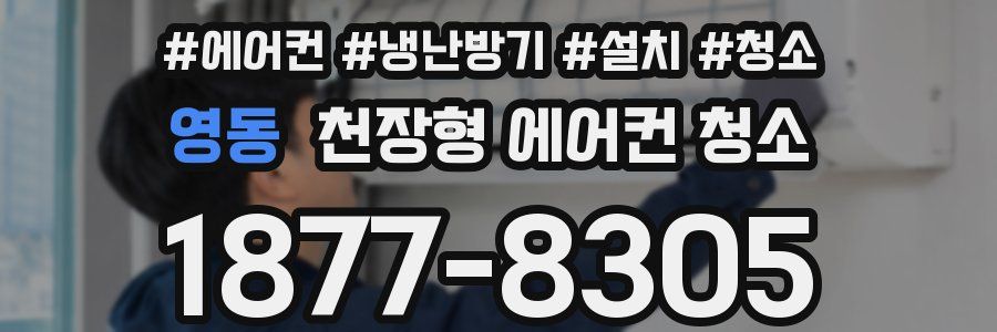 영동 천장형 에어컨 청소