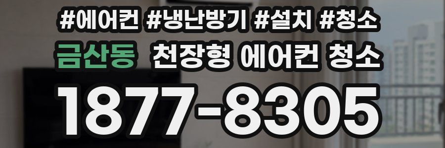 금산동 천장형 에어컨 청소