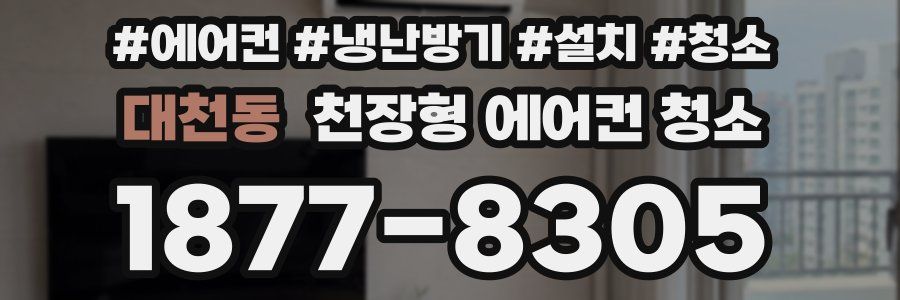 대천동 천장형 에어컨 청소