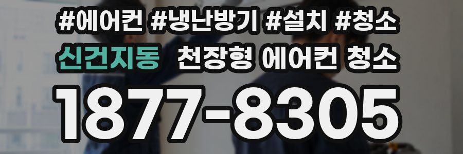 신건지동 천장형 에어컨 청소