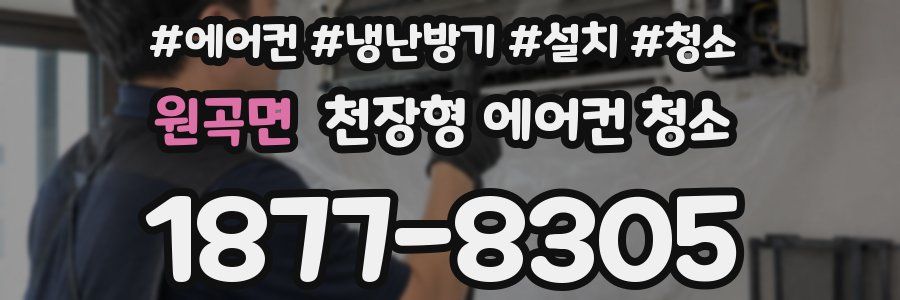 원곡면 천장형 에어컨 청소