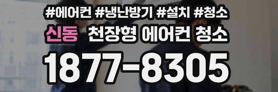 신동 천장형 에어컨 청소