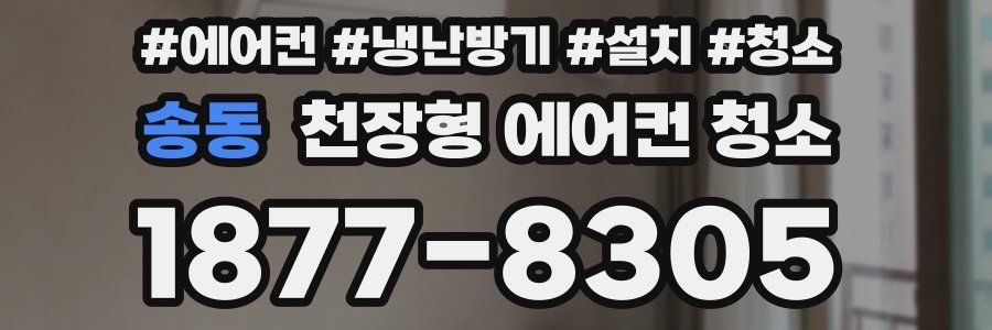 송동 천장형 에어컨 청소