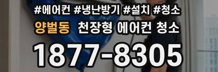 양벌동 천장형 에어컨 청소