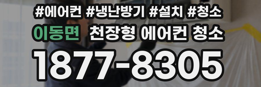 이동면 천장형 에어컨 청소