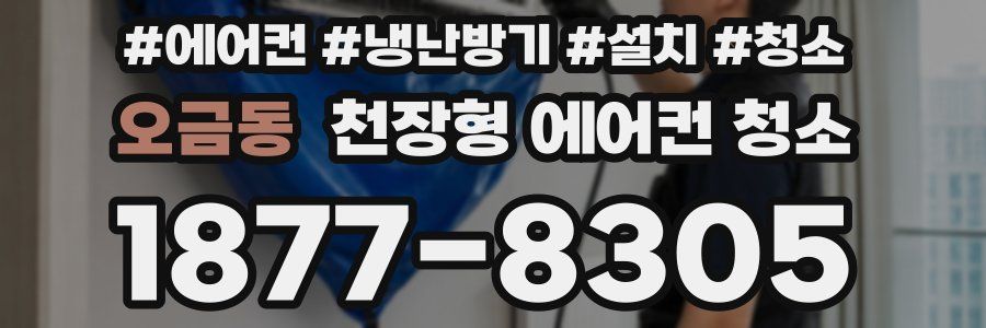 오금동 천장형 에어컨 청소
