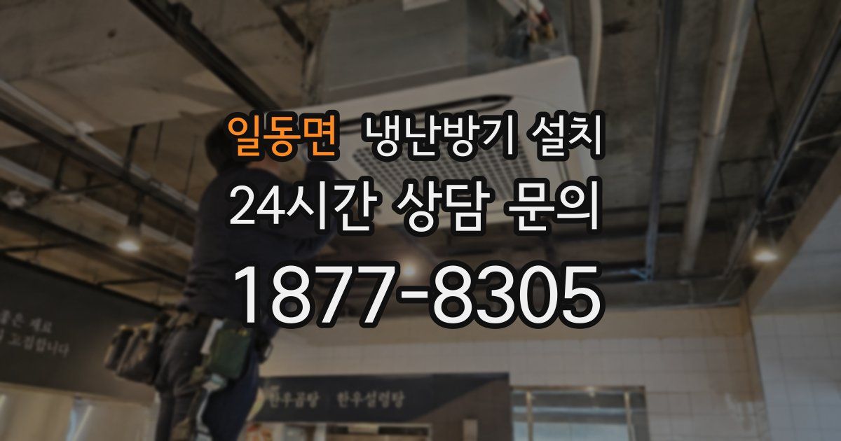 일동면 냉난방기 설치