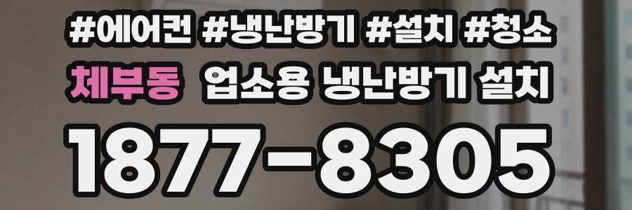 체부동 업소용 냉난방기 설치