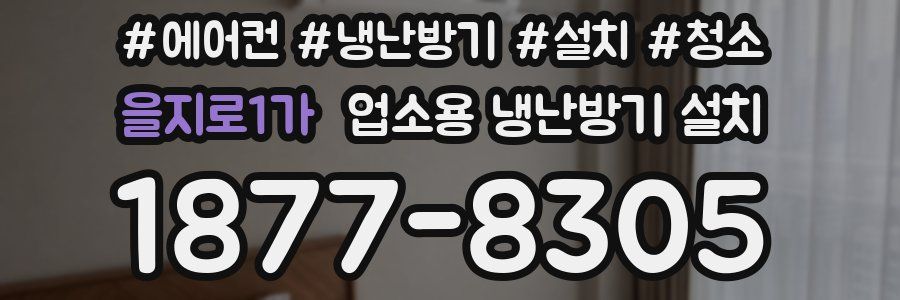 을지로1가 업소용 냉난방기 설치