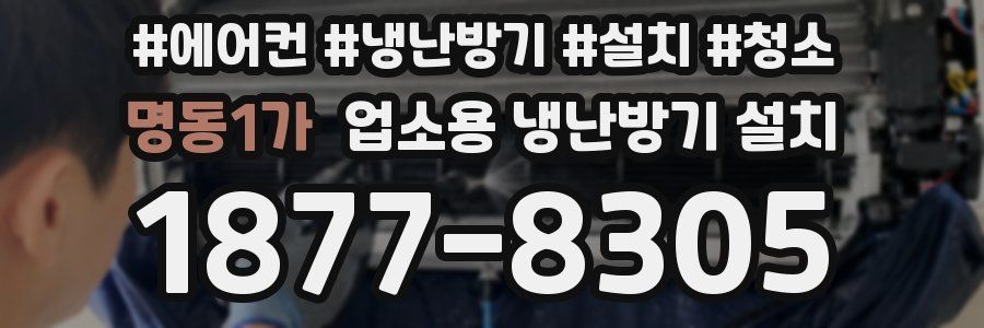 명동1가 업소용 냉난방기 설치