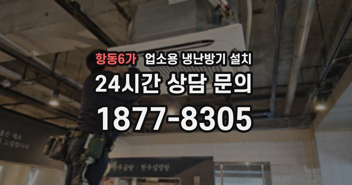 항동6가 업소용 냉난방기 설치