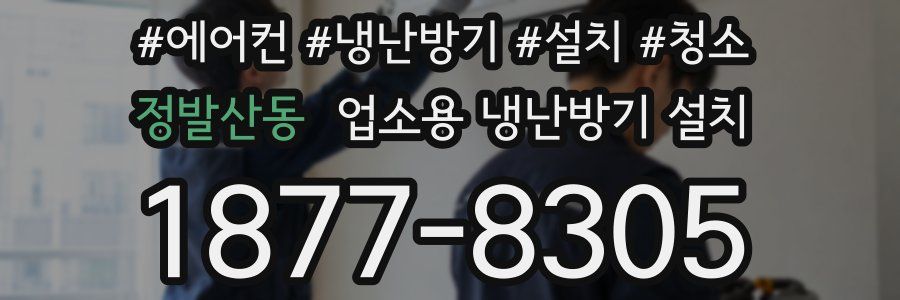 정발산동 업소용 냉난방기 설치