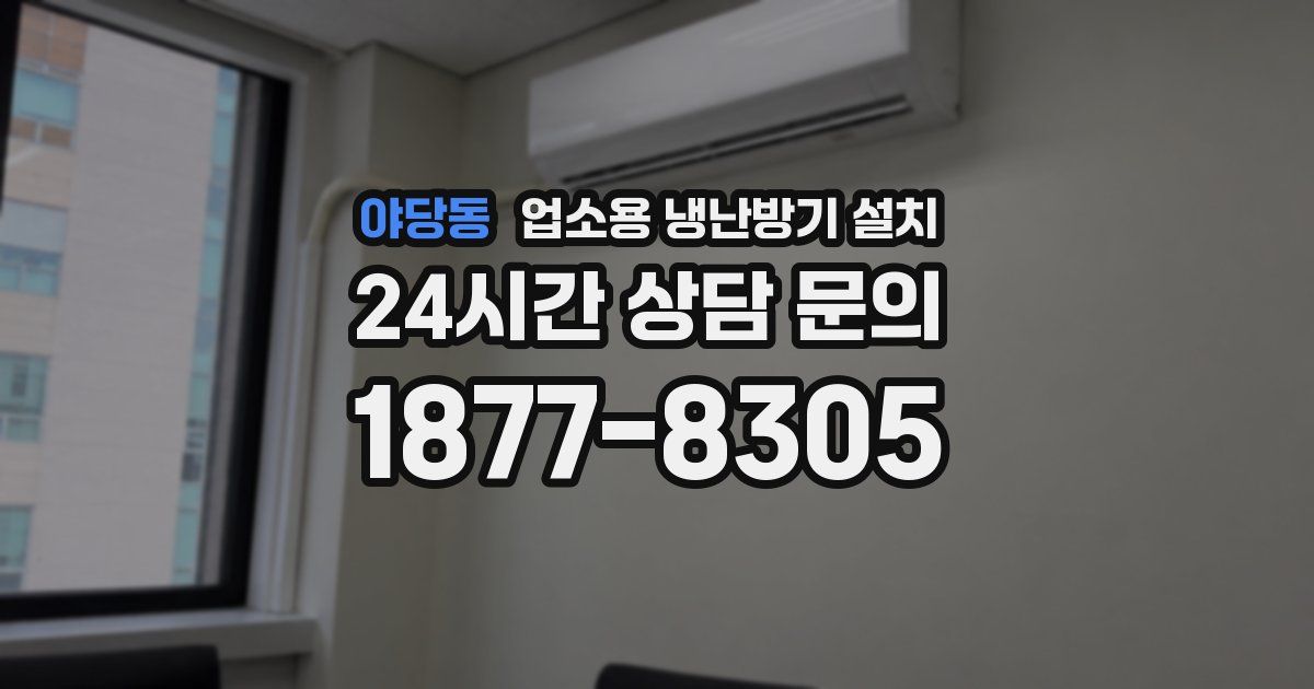 야당동 업소용 냉난방기 설치